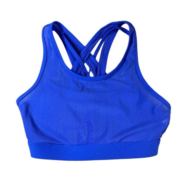 Fabletics Colbalt Blue, Mesh, Strappy Razer Back Sports Bra XXS - Picture 1 of 6